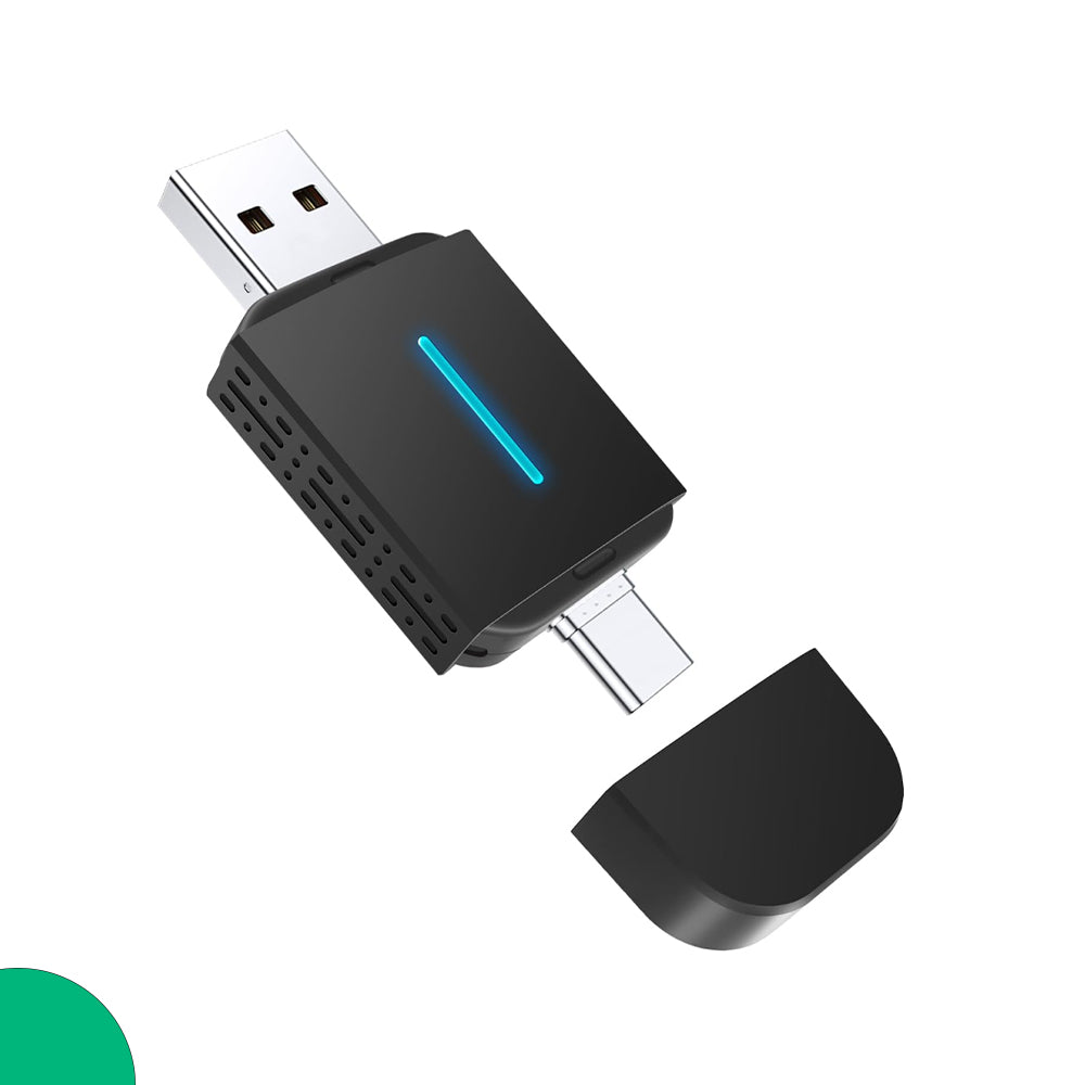 2-in-1 CarPlay Dongle | USB-A & USB-C | Apple CarPlay Und Android Auto